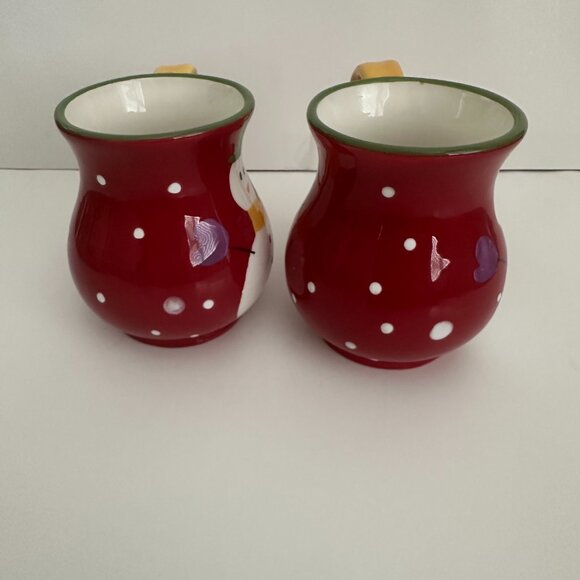 Pier 1 Imports 2 Christmas Snowman Coffee Mugs 16oz - Picture 4 of 8